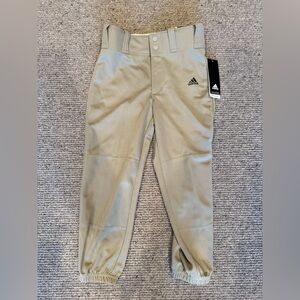 Adidas Kids Boys Baseball Pants Aeroready Relaxed Fit Classic Bottom Grey S
